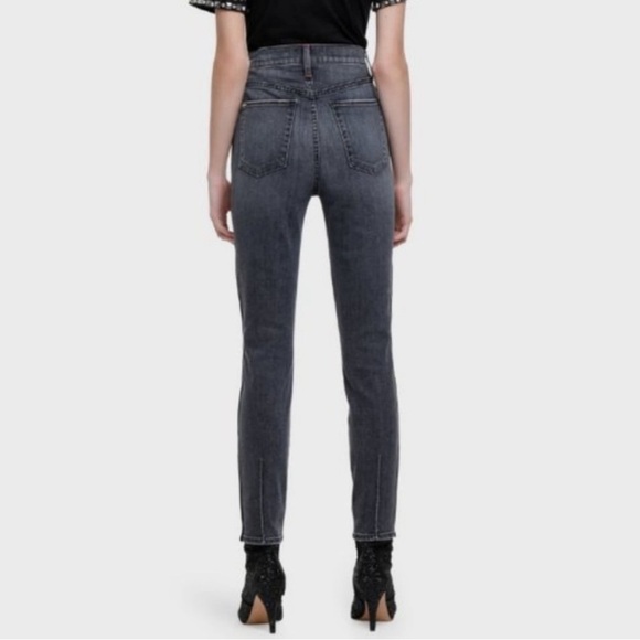 AO.LA Alice + Olivia High Rise Button Fly Side Stripe Jeans Size 30 - Picture 3 of 14